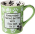Enesco Our Name is Mud œDog Hair, 16 oz. Stoneware Mug, 1 Count (Pack of 1), Green
