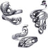 3PCS Adjustable Knitting Loop Crochet, Ksndurn Crochet Ring - Knitting Accessories, Peacock Open Finger Ring/Adjustable Braided Ring for Faster Knitting