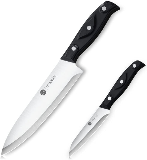 Chef Knife - Kitchen Knives, 8 inch Chef's Knife, 4 inch Paring Knife, High Carbon Stainless Steel with Ergonomic Handle