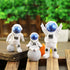 LUOZZY 3Pcs Astronaut Figurines Cake Topper Outer Space Cake Decoration Spaceman Model Display Miniature Astronaut Toys Set (Star)