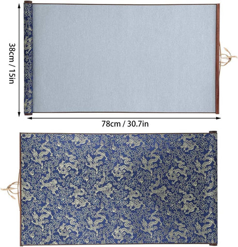 Water Writing Cloth,Advanced Imitation Rice Paper Brocade,Chinese Calligraphy Practice Tool,Reusable,ten Thousand Times Water Writing Cloth Scroll,Environmentally Friendly and Quick-Drying