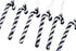 Christmas Concepts Pack of 6 - 13cm Glitter Candy Cane Christmas Tree Decorations / Ornaments (Black & White)
