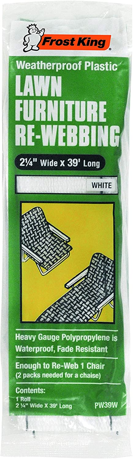 Frost King Lawn Chair Webbing 39' L White