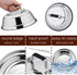 6.5In Cheese Melting Dome, HaSteeL Stainless Steel Small Round Basting Steaming Cover, Heavy Duty Griddle Grill Accessories for Kitchen Cooking Flat Top BBQ Indoor & Outdoor, Dishwasher Safe - 4 Packs