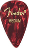 Fender Premium Celluloid Guitar Picks 351 Shape, Red Moto, Medium, 12-Pack