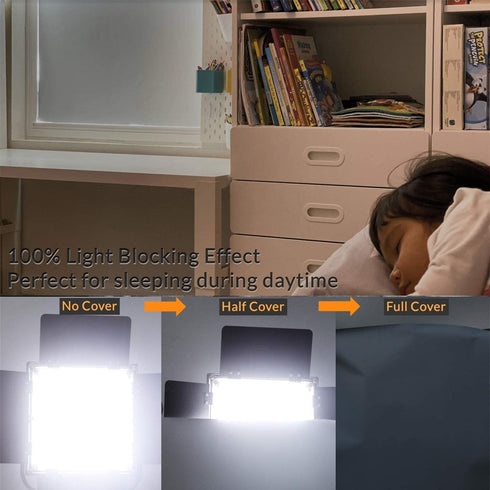 VELIMAX White Blackout Window Film, 100% Light Blocking Window Cover, Opaque Window Cling Vinyl, Privacy Film for Glass Windows, Sun Blocking Window Films Non Adhesive, 17.7in x 78.7in