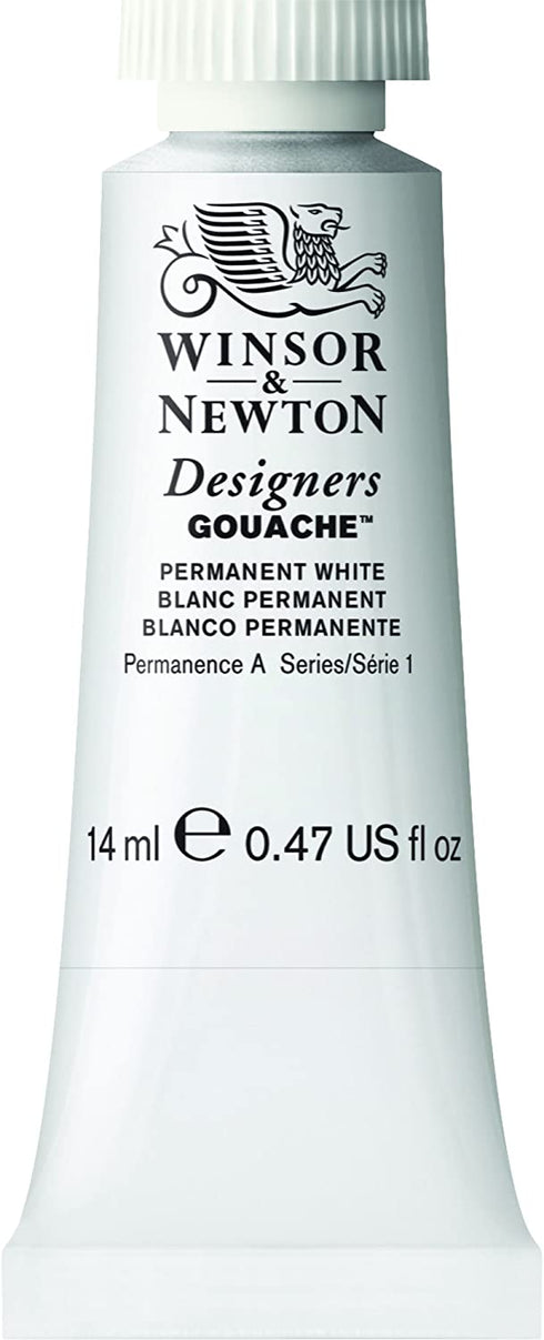 Winsor & Newton Designers Gouache Tube, 14ml, Permanent White
