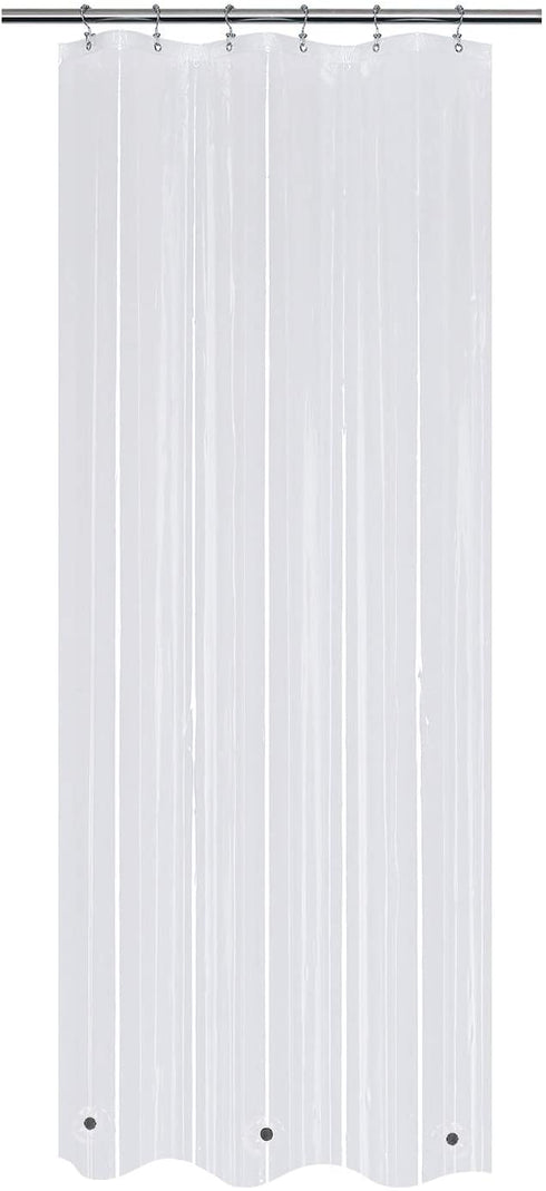 Mrs Awesome 32x72 Narrow Stall Shower Curtain Liner with 3 Magnets Clear PEVA 8G Thick & Heavy Duty, Waterproof, 32 x 72 inches, Clear