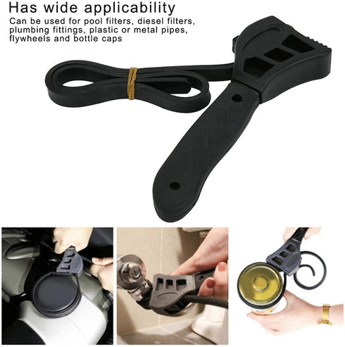 Rubber Belt Wrench, Light Weight Flexible Compact Size Strap Spanner, Rubber for Home Opening Bottle Canteen Kitchen