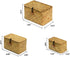 FEILANDUO Shelf Baskets with Lid Set of 3 Handwoven Seagrass Storage Box Wicker Basket Desktop Makeup Organizer Multipurpose Container (Original (S/M/L)