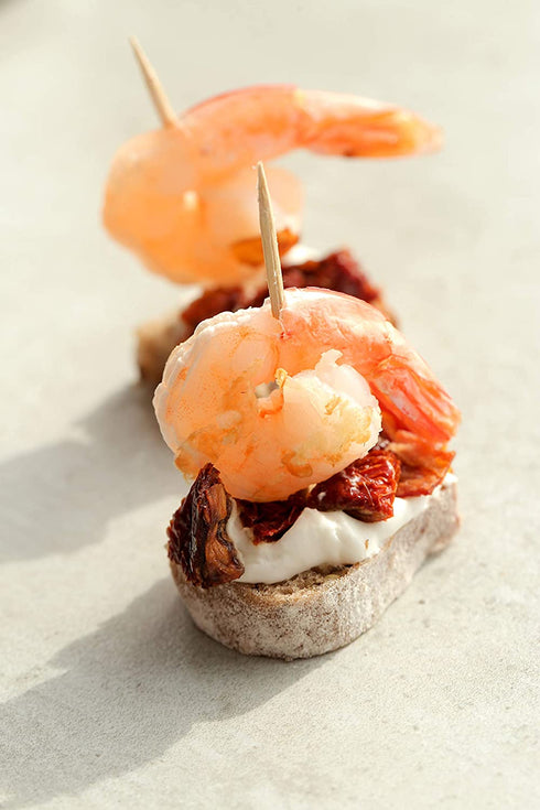 Makerstep 100% Natural Bamboo Toothpicks 1000 Pieces, Sturdy Cocktail Safe Large Round Storage Box Party Appetizer Olive Barbecue Fruit Teeth Cleaning Art Crafts