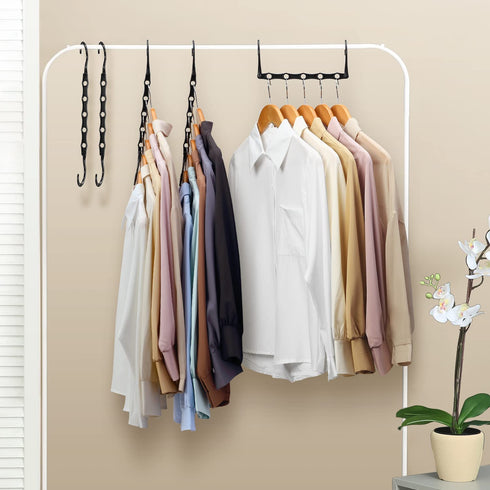 AMKUFO 12 Pack Magic Hangers Space Saving Hangers Closet Space Saver Hanger Organizer Multi Hangers Clothes Hanger Sturdy Plastic for Heavy Clothes