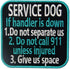 Service Dog If Handler is Down Vests/Harnesses Emblem Embroidered Fastener Hook & Loop Patch