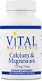Vital Nutrients - Calcium and Magnesium - Cardiovascular, Muscle, and Bone Support - 100 Vegetarian Capsules per Bottle - 225 mg / 75 mg