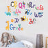 Alphabet Wall Decals for Kids Rooms - ABC Toddler Boy and Girl Playroom D©cor Animal Stickers - Wall Decals for Kids Rooms