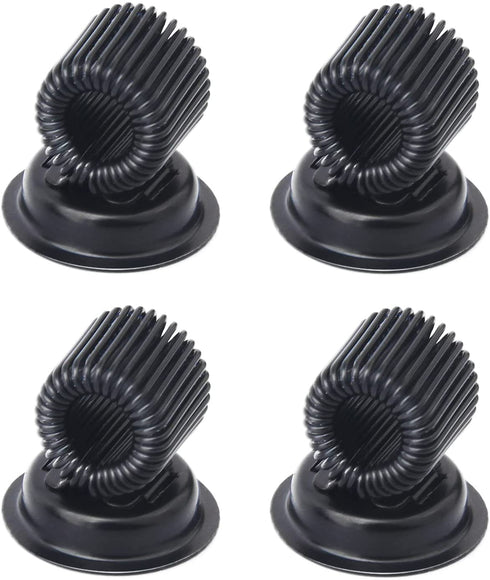 (4 Pack) Magnetic Pen Holder Clip, Stainless Pen Holder Clip with Adjustable Spring Loop, Magno Magnetic Pencil Holder for Refrigerator Whiteboard Erase Board and Bulletin Board Map - Black