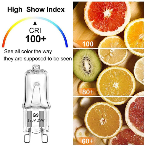 G9 Halogen Light Bulb 25W for Whirlpool Microwave Oven, Whirlpool Over The Stove Range Microwave, Replace W10709921 (4 Pack)