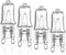 G9 Halogen Light Bulb 25W for Whirlpool Microwave Oven, Whirlpool Over The Stove Range Microwave, Replace W10709921 (4 Pack)