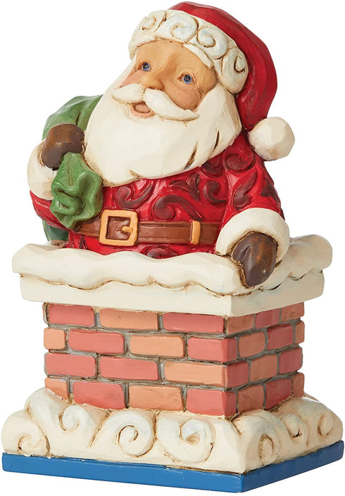 Enesco Jim Shore Heartwood Creek Santa in Chimney Mini Figurine