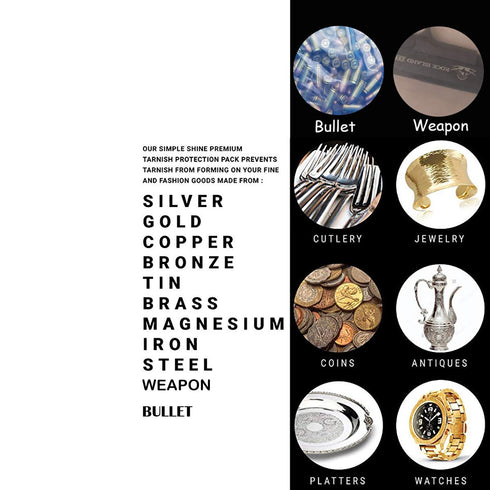 VCI Rust Prevention Anti Tarnish Zip Lock Storage Packaging Bag for Weapon Jewelry,Metal Protection Seal Ziplock Parts Bags, Anti Corrosion, Moisture-Proof (Large 13.3"x17.7"x4mil 5pcs)