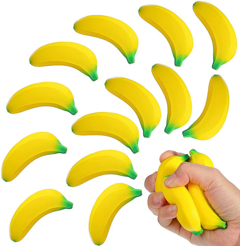 15 Pieces Banana Stress Toys Stretchy Bananas Stress Toys Banana PU Toys Relief Banana Stress Balls Tiny Party Supplies for Stress Relief Party Favors