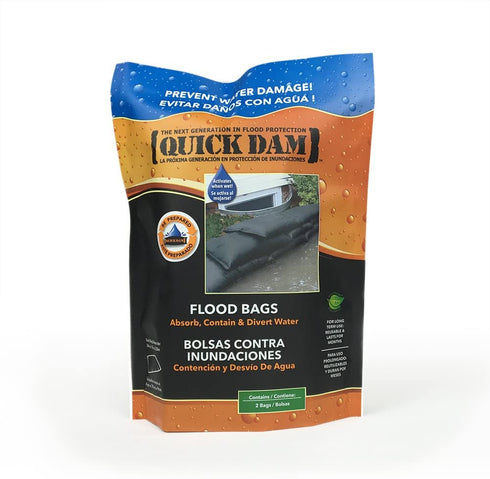 Quick Dam QD1224-2 Water Activated Flood Bags (2 Pack), Black, 2 Count