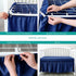 Crib Bed Skirt 4 Sides Pleated Dust Ruffle Adjustable Fit Standard Crib Toddler Bed Skirts for Baby Boy or Baby Girl Crib Bedding, Navy Blue Crib Skirt Machine Wash