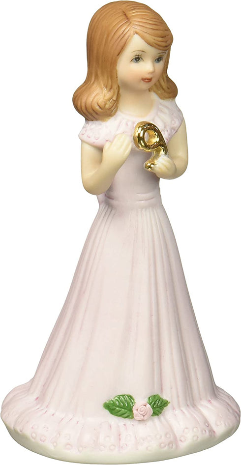 Enesco Growing Up Girls œBrunette Age 9? Porcelain Figurine, 5?