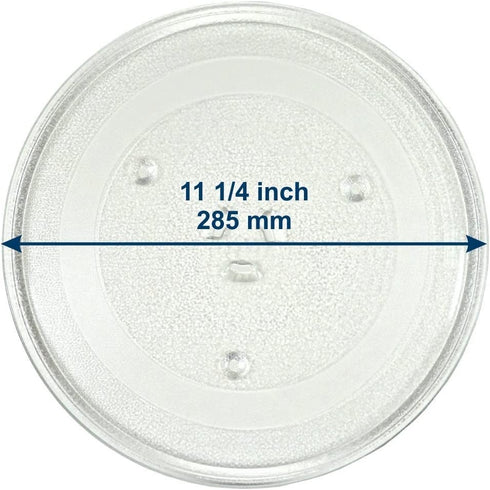 HQRP 11-1/4 inch Glass Turntable Tray Compatible with Sharp 9KC3517203500 R309YK R309YV R309YW R318AV R331ZS Microwave Oven Cooking Plate