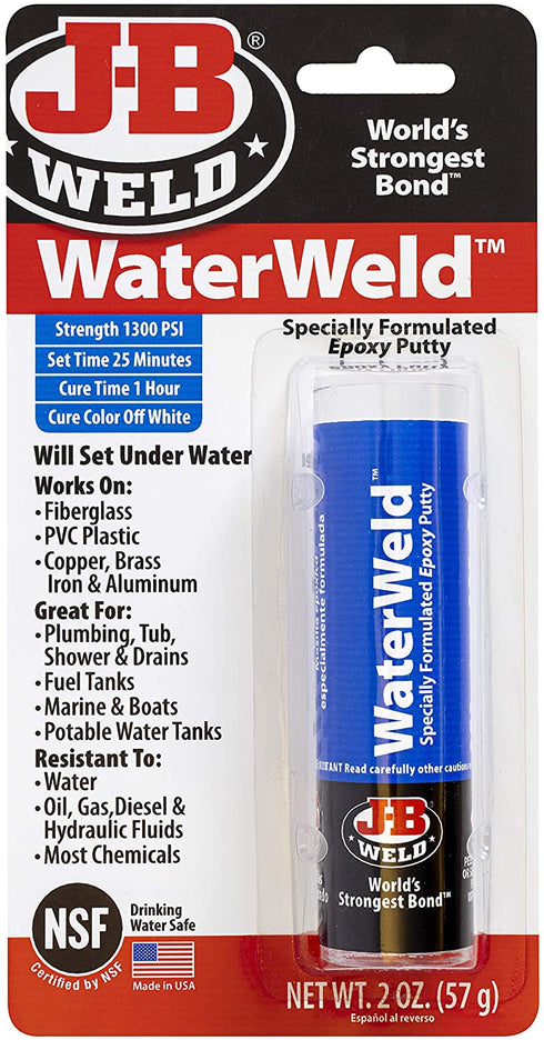 J-B Weld 8277 WaterWeld Epoxy Putty Stick - 2 oz.