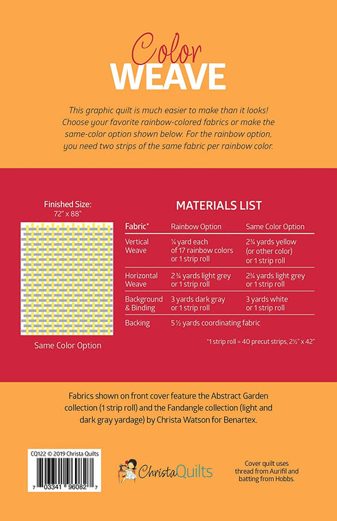 Christa Quilts Color Weave Quilt Pattern