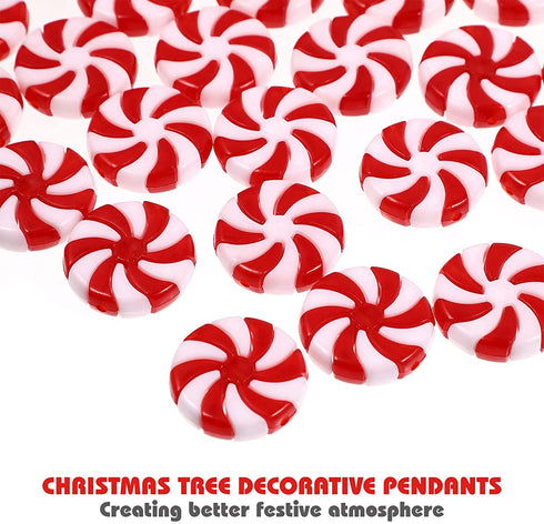 SOIMISS Christmas Candies Decor Lollipop Christmas Tree Hanging Ornaments Peppermint Decorations Acrylic Candy Cane DIY Pendants ? 50pcs ?
