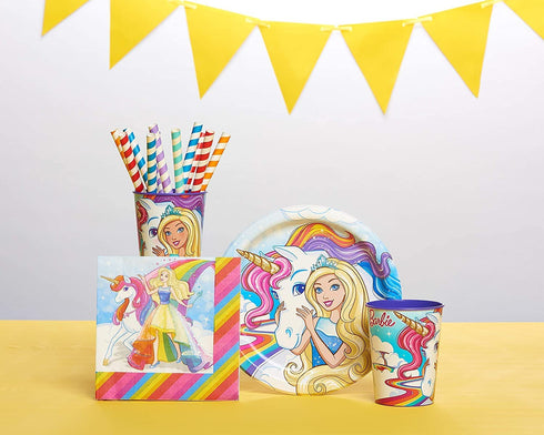 American Greetings Barbie Plastic Party Cups, 16 oz (8-Count)