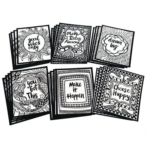 Think Positive Velvet Art Posters (Pack of 24)