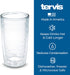 Tervis Mimi Dainty Floral Insulated Travel Tumbler with Wrap and Navy Blue Lid, 16 oz - Tritan, Clear