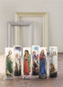 The Saints Collection St. Michael Flickering LED Prayer Candle with Timer, Prayer in English and Spanish, Religious Gift Ideas for Family and Friends