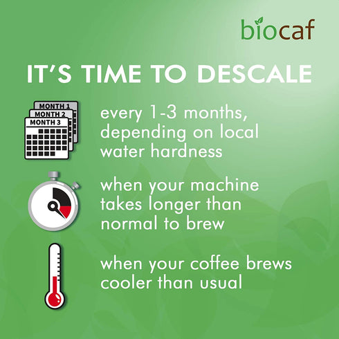 Biocaf Coffee and Espresso Machine Descaling Powder, 900 g Jar