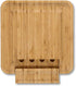 COMMERCIAL CHEF Cheese Board Premium Bamboo Kitchen Cutting Board Wood Set Charcuterie Platter Serving Tray, 4 Stainless Steel Knife and Server Set, Large
