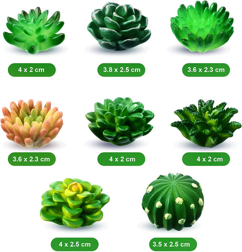 16 Pieces Cactus Succulent Refrigerator Magnets Plant Fridge Magnets Funny 3D Resin Stickers for Office Kitchen House