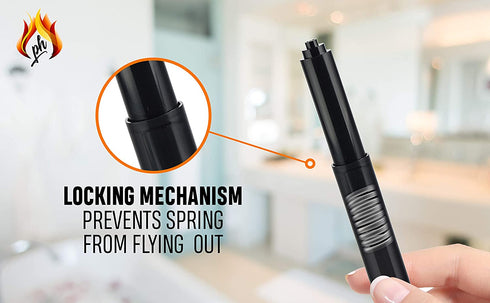 Black Toilet Paper Roller - Extra Long 7 inches Length - Toilet Paper Holder Roller Replacement- Plastic Toilet Paper Holder Replacement Rod - Toilet Paper Holder Spring Loaded fits Extra Large Tissue Rolls