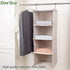 DonYeco 4-Shelf Hanging Linen Closet Organizers and Storage, Collapsible Closet Storage Organizer, for RV Wardrobe Camp, Hanging Organizer for Shoes Toys Baby Clothes