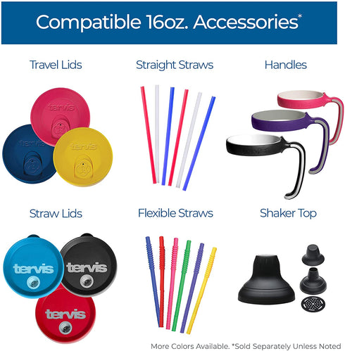 Tervis Mimi Dainty Floral Insulated Travel Tumbler with Wrap and Navy Blue Lid, 16 oz - Tritan, Clear