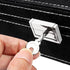 Two Layer Black Jewelry Box Organizer with Lock and Key, Display Case with Removable Tray (10.5 x 10.5 inch)