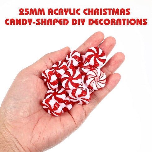 SOIMISS Christmas Candies Decor Lollipop Christmas Tree Hanging Ornaments Peppermint Decorations Acrylic Candy Cane DIY Pendants ? 50pcs ?