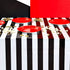 Plastic Tablecloth for Birthday Party, Black and White Stripes (54 x 108 in, 3 Pack)