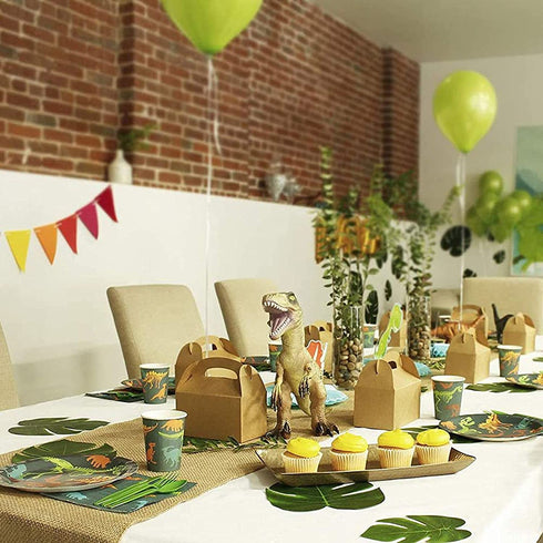 Dinosaur Party Bundle, Includes Plates, Napkins, Cups, and Cutlery (24 Guests,144 Pieces)