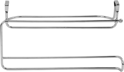 Spectrum Diversified Duo Bar & Paper Holder No Installation 2-in-1 Cabinet Paper Towel Dispenser & Towel Bar, Under Sink Storage & Organization, Standard, Chrome