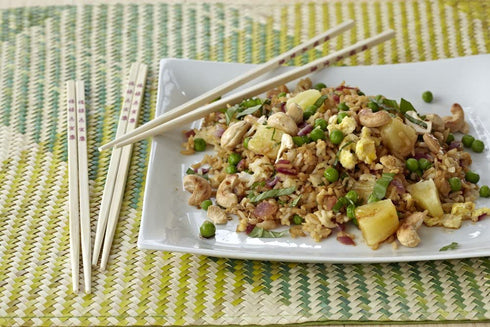 IMUSA USA Bamboo Set of 6 (12 Chopsticks) 10.5-Inch, Tan