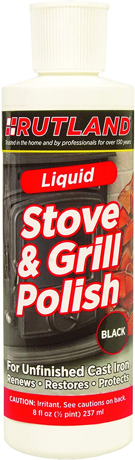 Rutland Products Stove & Grill Liquid Stove Polish, 8 fl oz, Black