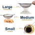 Fine Mesh Strainer, Stainless Steel Fine Mesh Sieve, Set of 3 Small Strainers Fine Mesh for Kitchen, Silver Colander Sieve Sifter with Long Handle, 3.2", 5.3", 7.8"